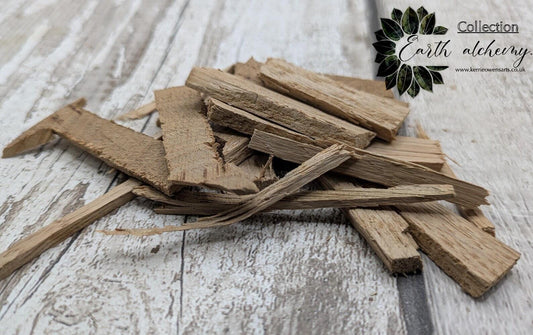 Oak wood off cut pouch