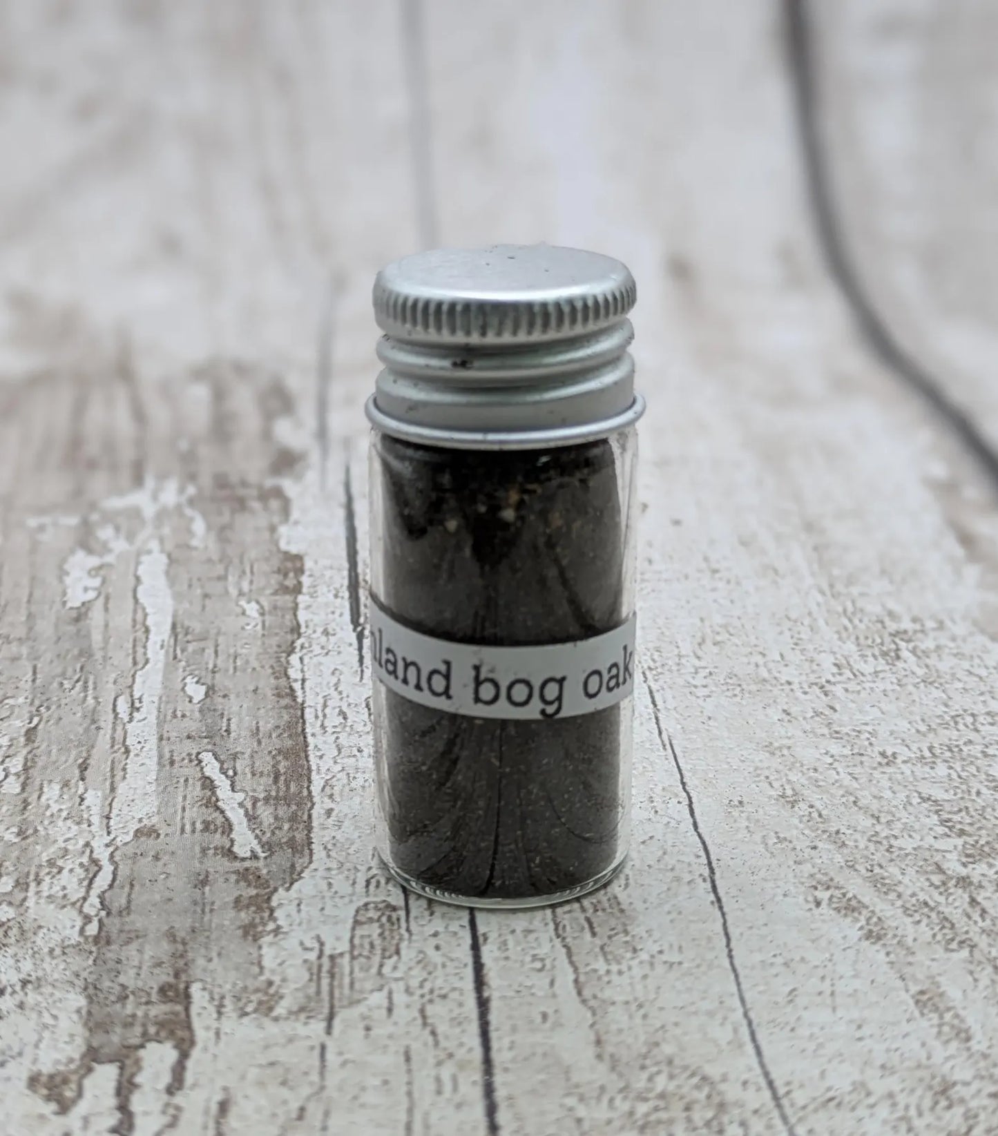 Fenland bog oak wood powder pouch.