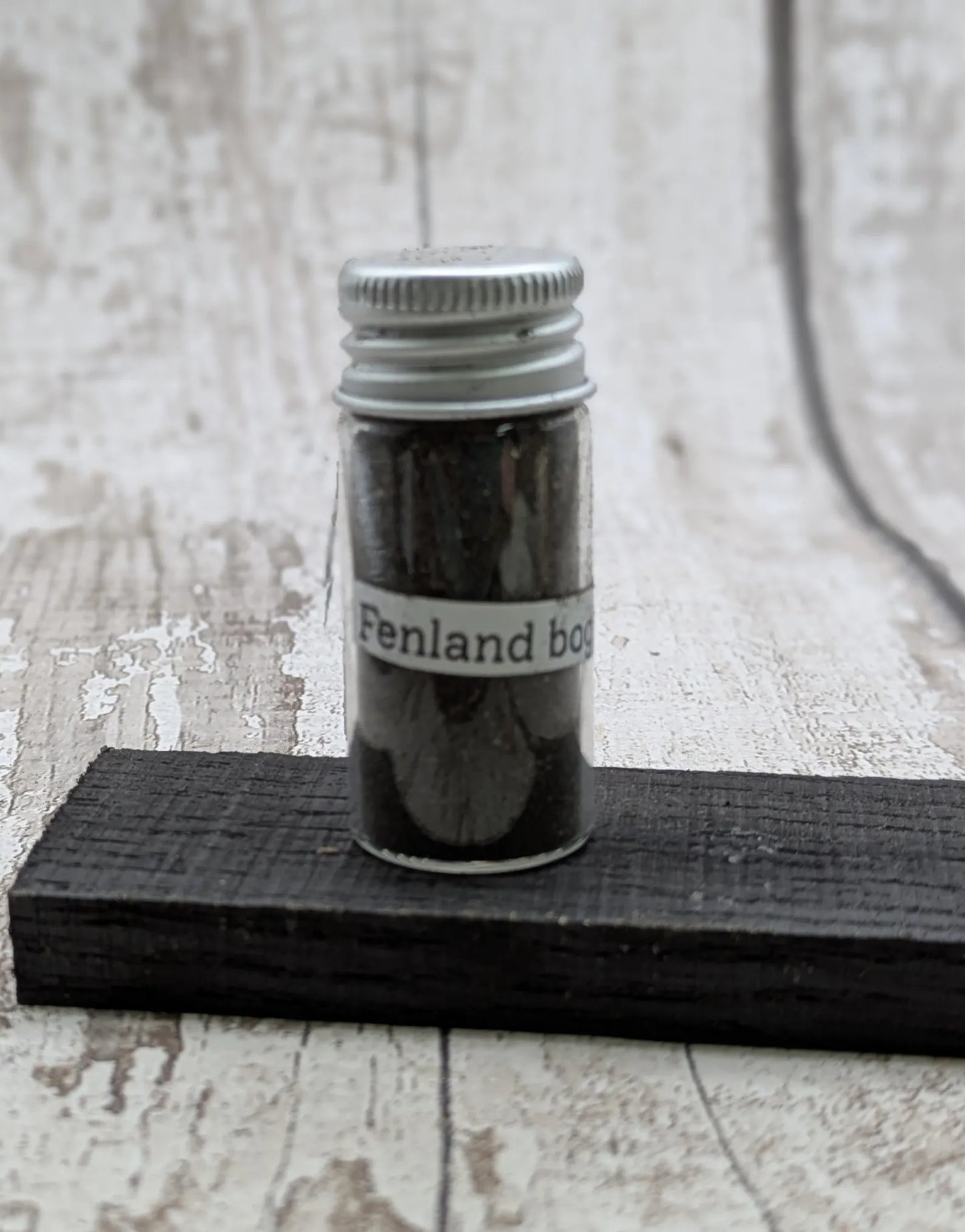 Fenland bog oak wood powder pouch.