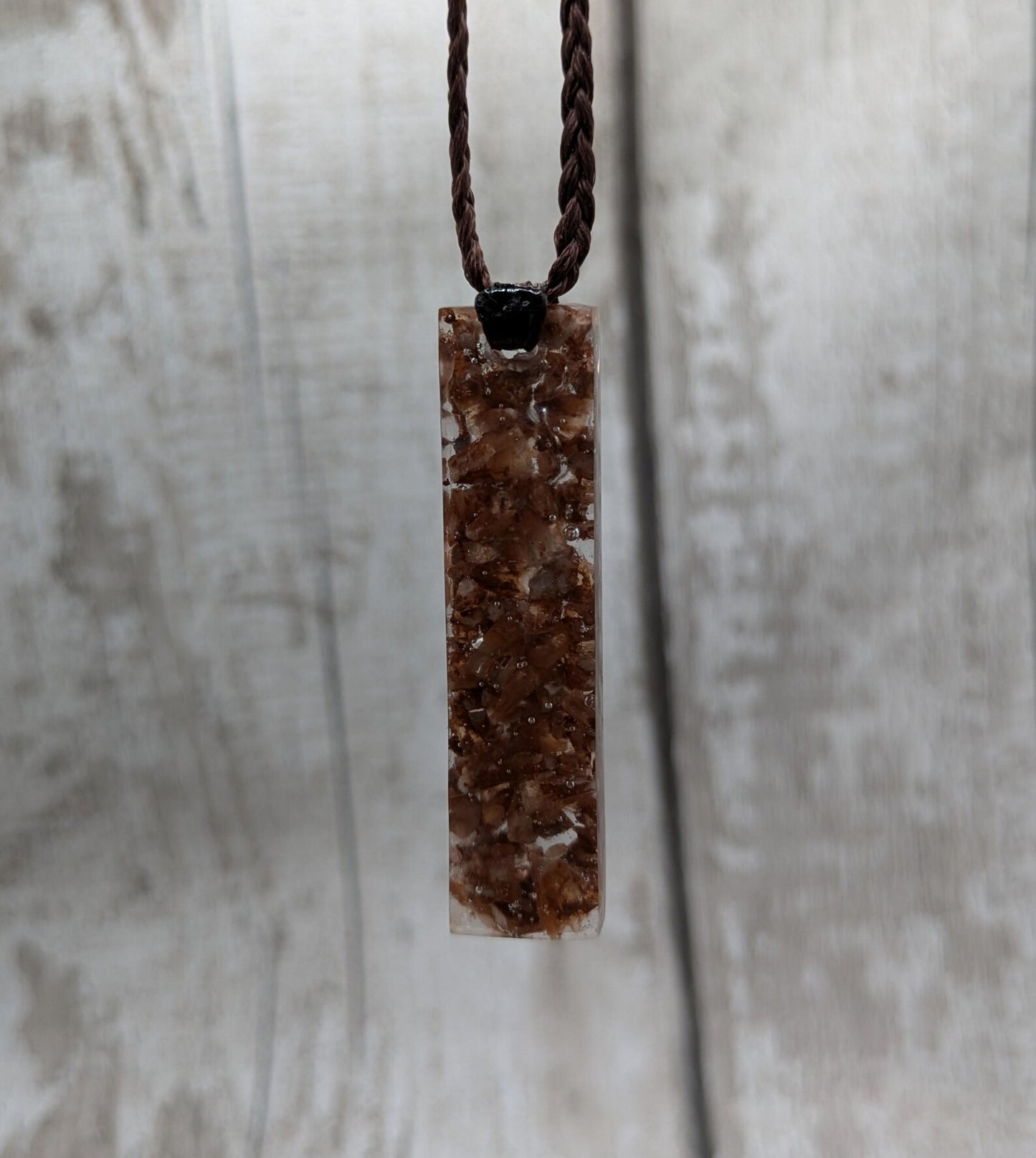 Argonite Sputnik with copper in resin.