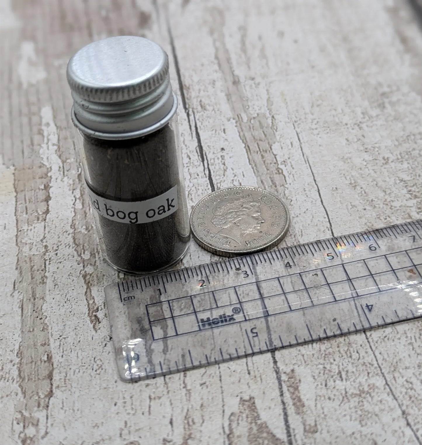 Fenland bog oak wood powder pouch.