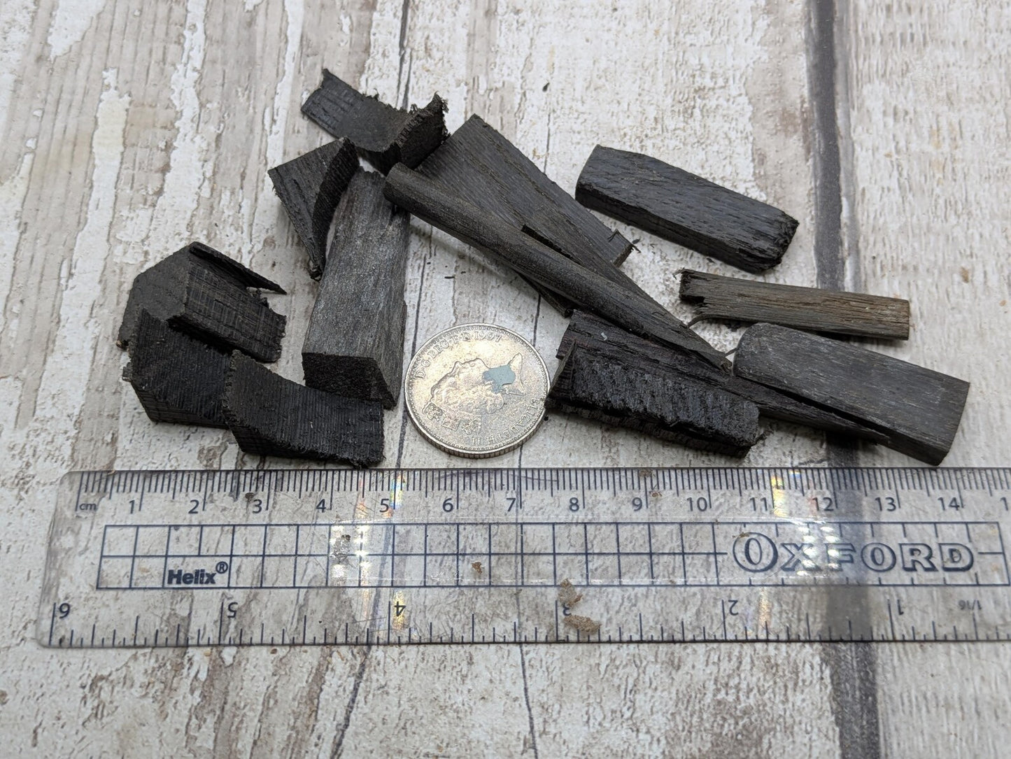 fenland bog oak offcuts pouch, spell ingredients.