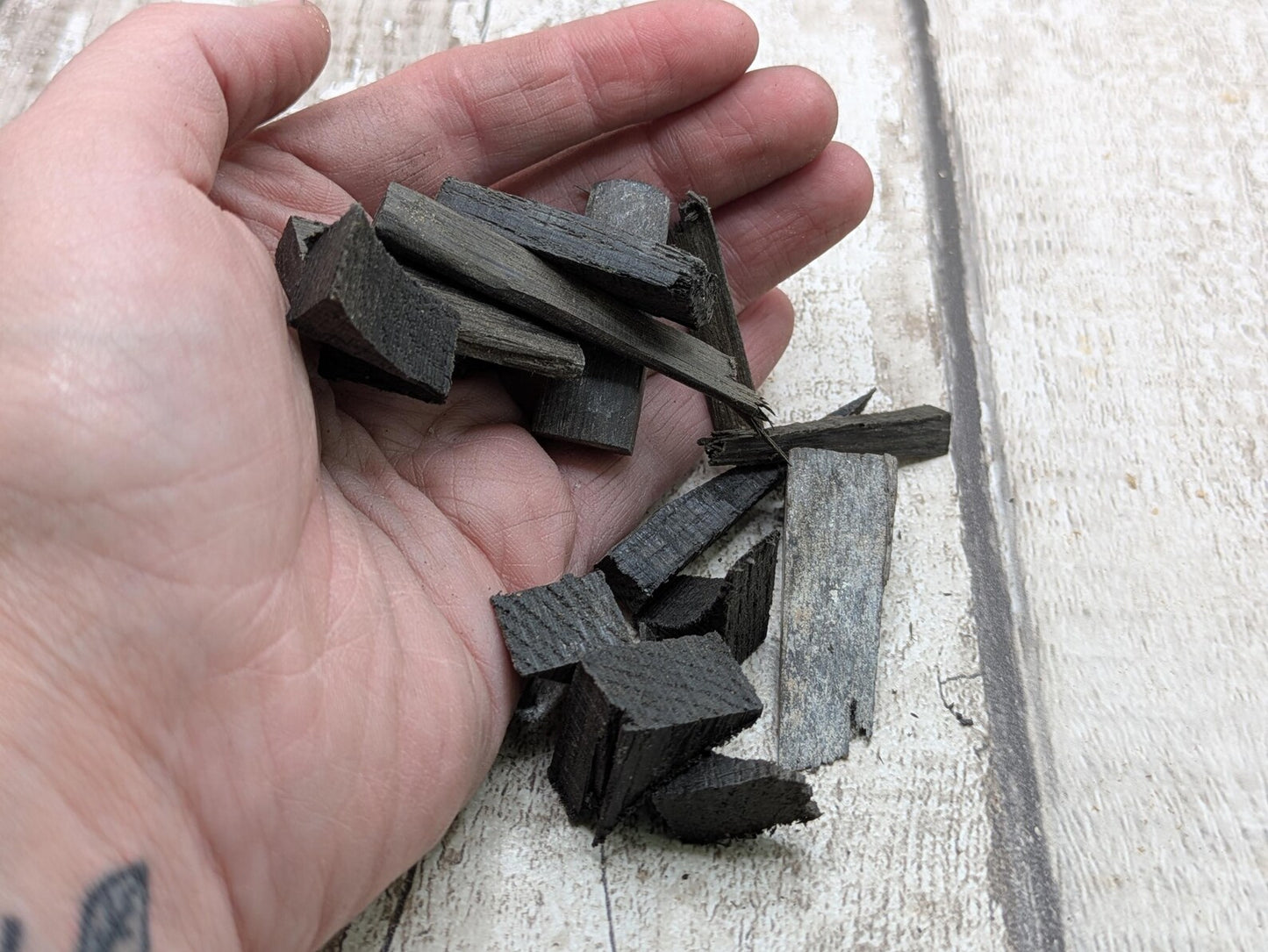 fenland bog oak offcuts pouch, spell ingredients.