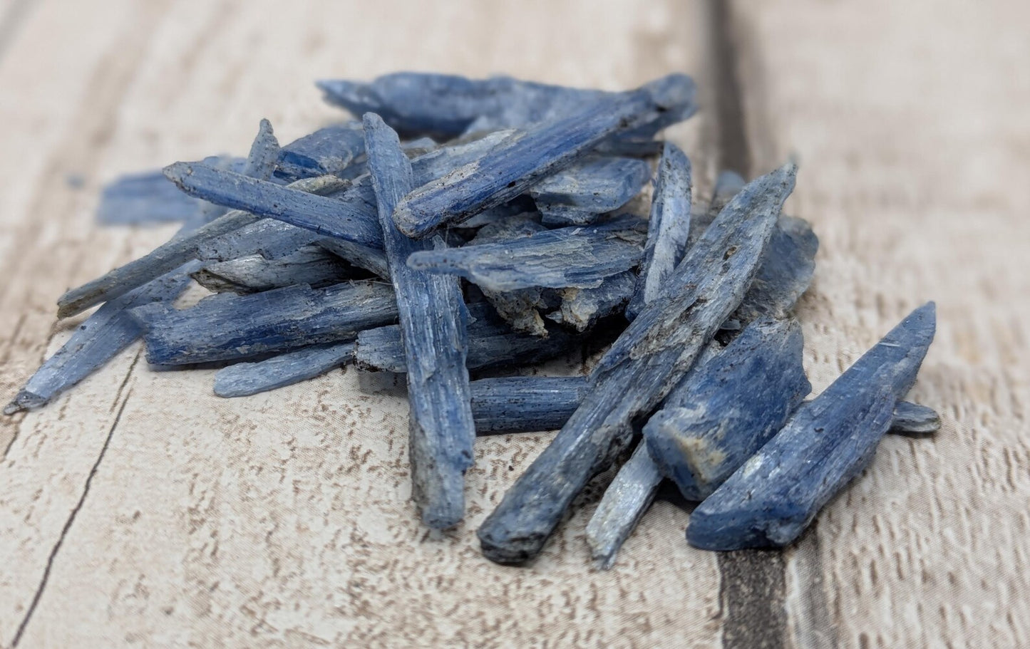 blue kyanite chips for craft and resin casting.