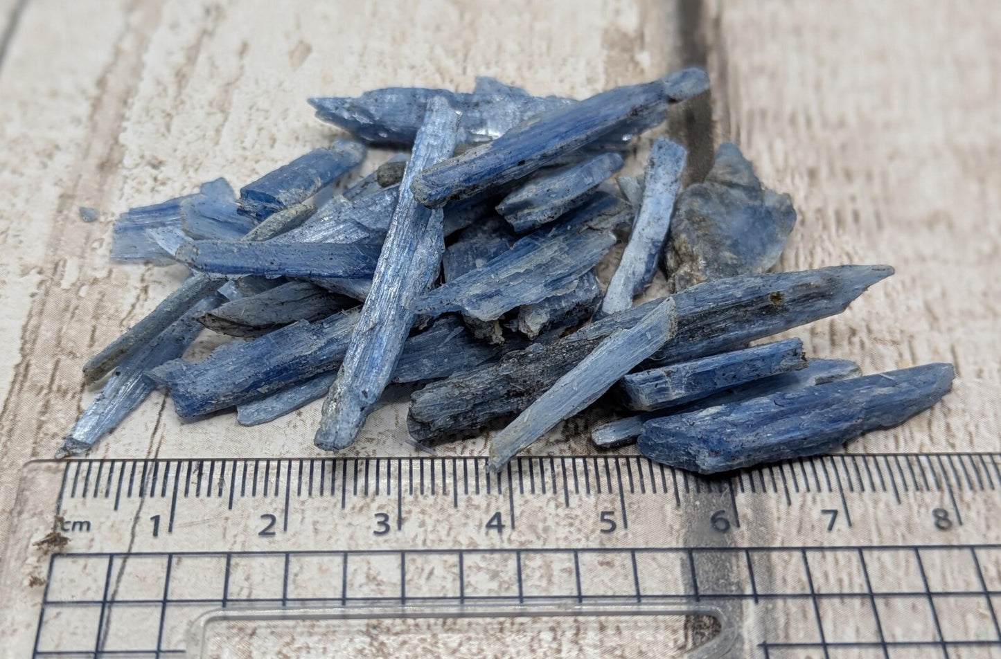 blue kyanite chips for craft and resin casting.