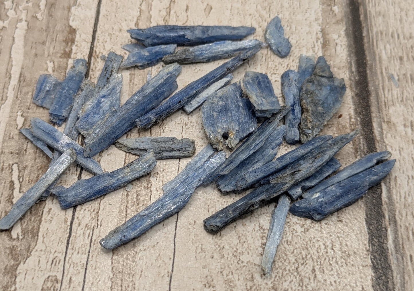 blue kyanite chips for craft and resin casting.