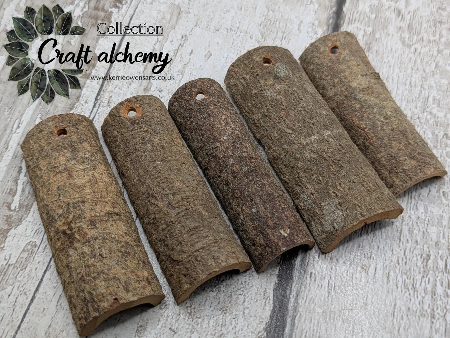 5 pack drilled cinnamon bark for decoration craft.