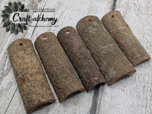 5 pack drilled cinnamon bark for decoration craft.