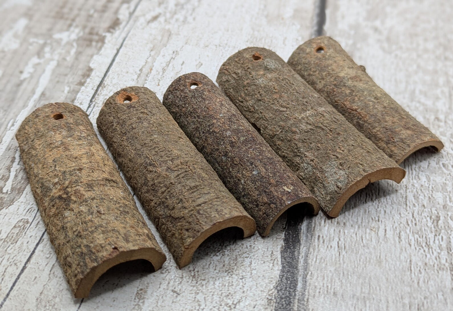 5 pack drilled cinnamon bark for decoration craft.
