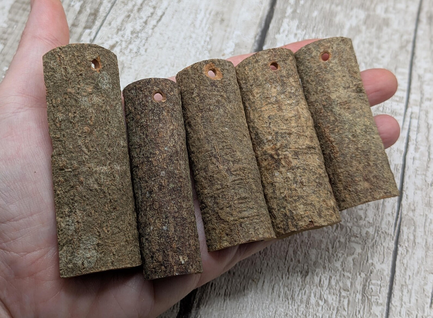 5 pack drilled cinnamon bark for decoration craft.