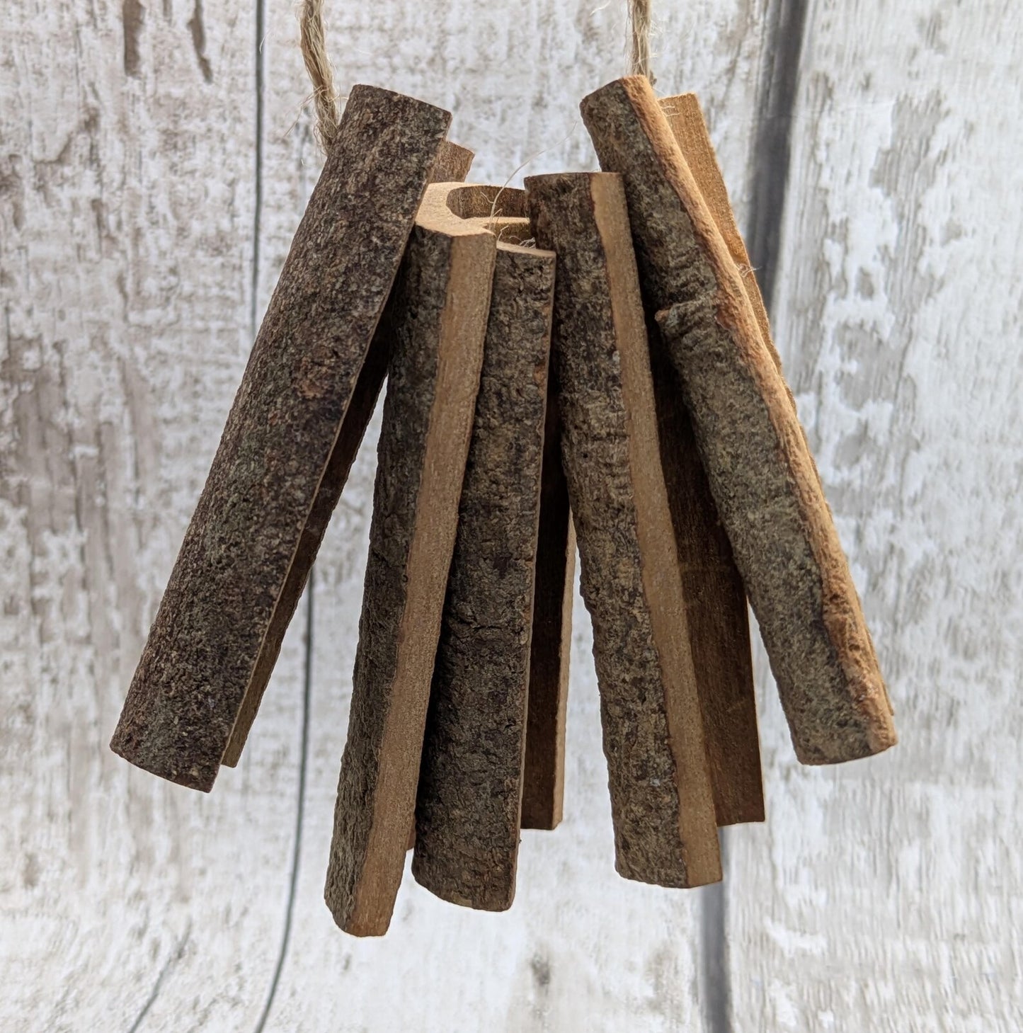 5 pack drilled cinnamon bark for decoration craft.