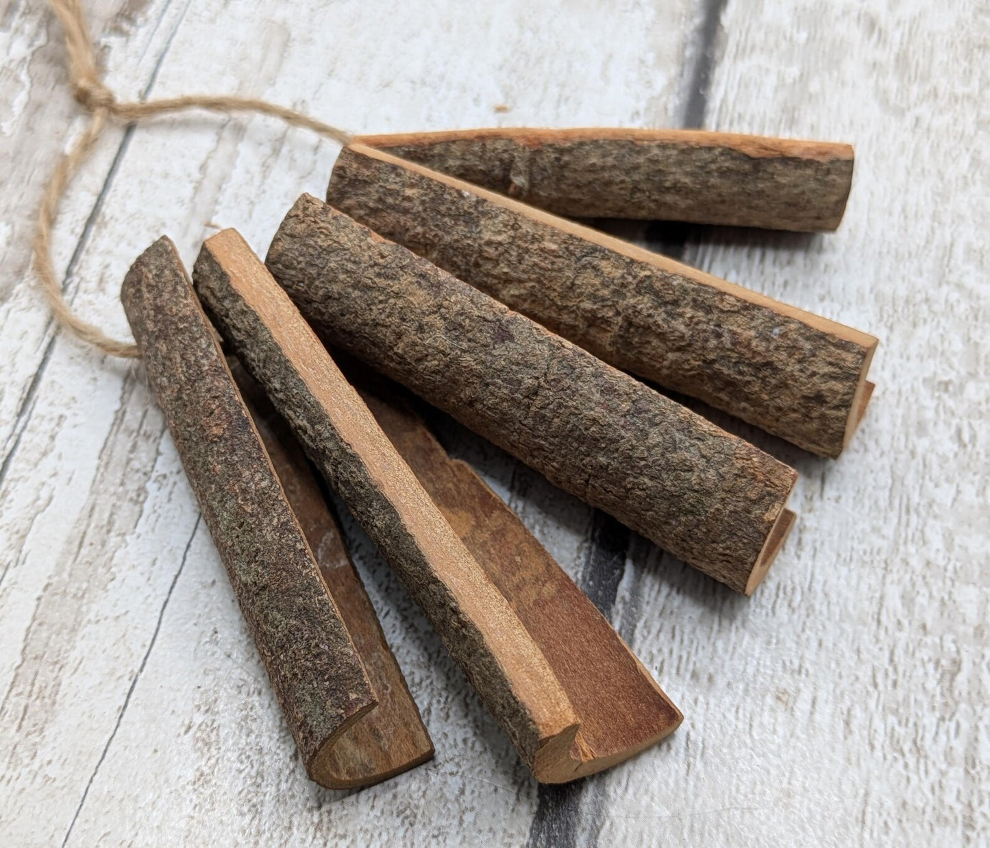 5 pack drilled cinnamon bark for decoration craft.