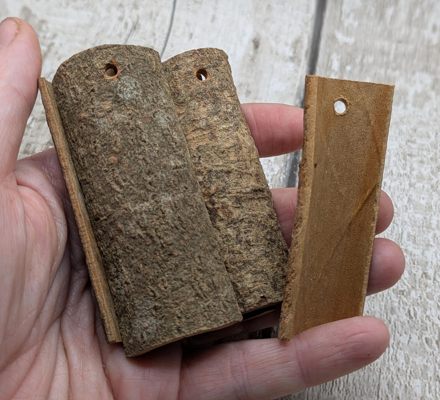 5 pack drilled cinnamon bark for decoration craft.