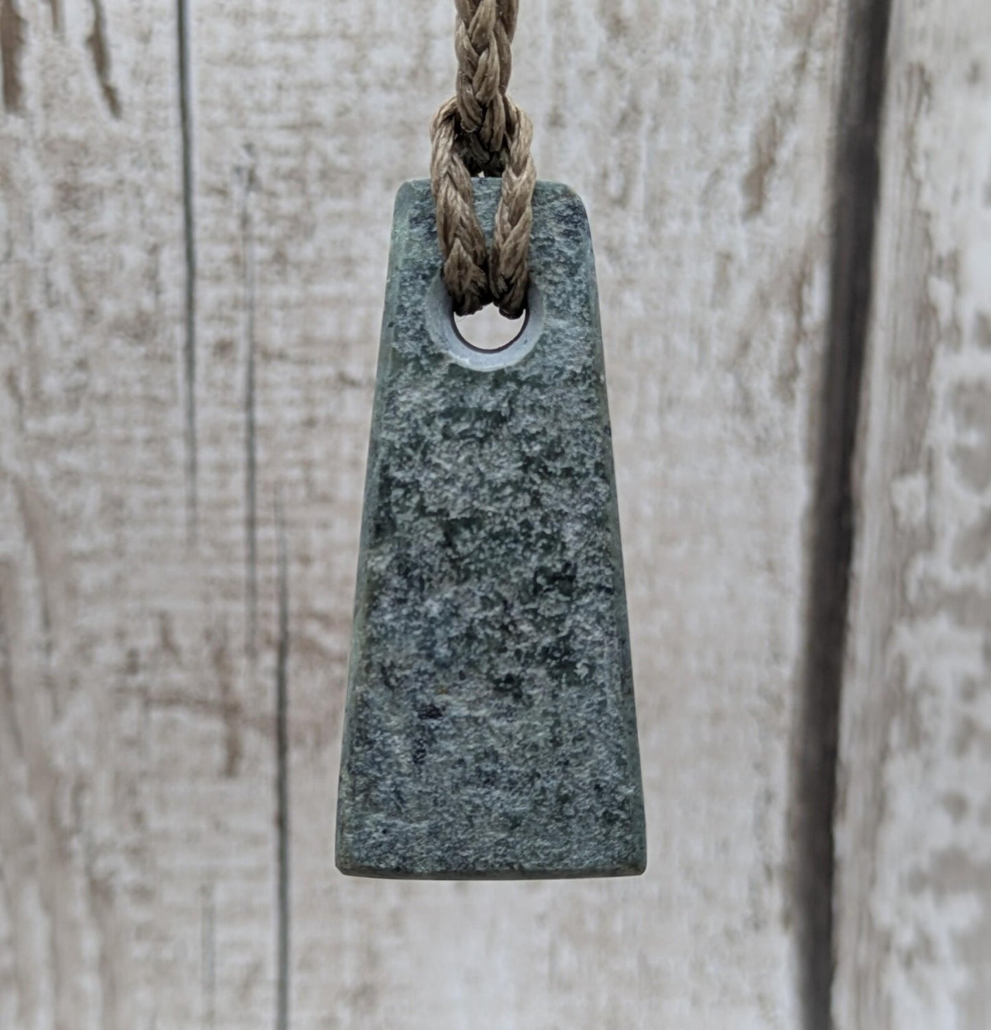 New Zealand Pounamu greenstone jade Hei Toki adze style pendant.