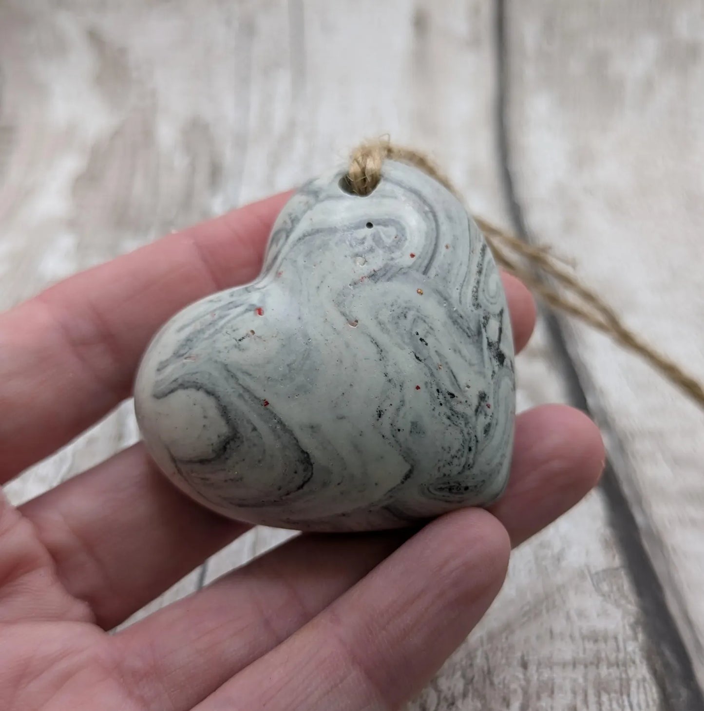 Black and white jesmonite Christmas decoratIons.