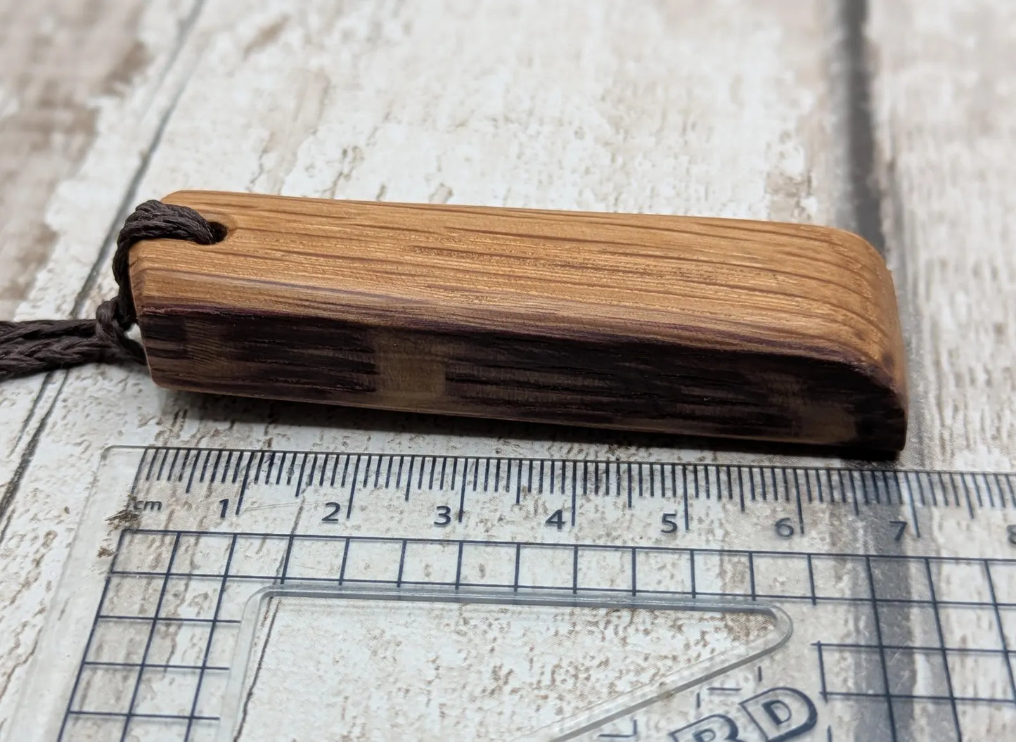 whiskey barrel oak wood hei tokin adze pendant