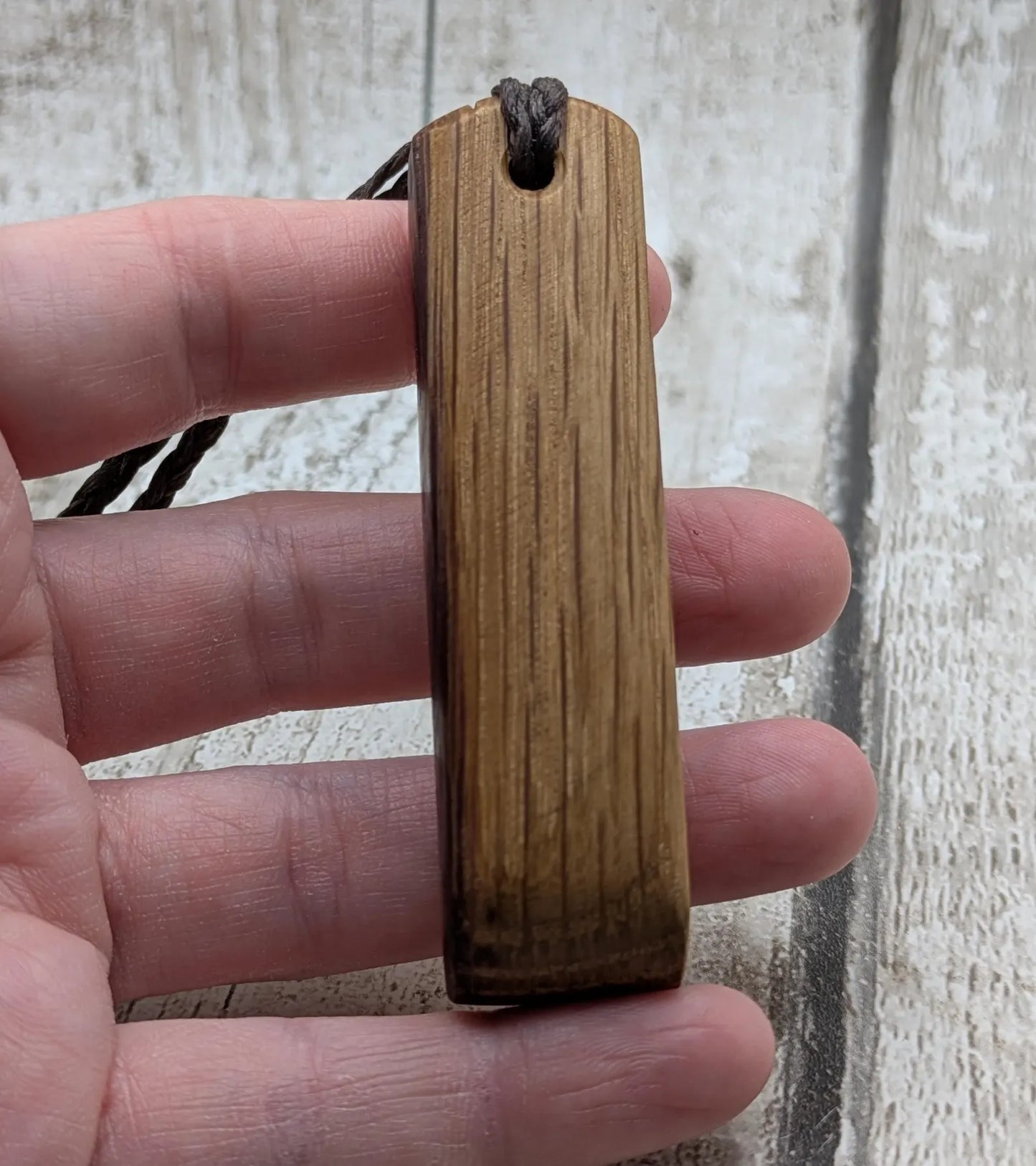 whiskey barrel oak wood hei tokin adze pendant