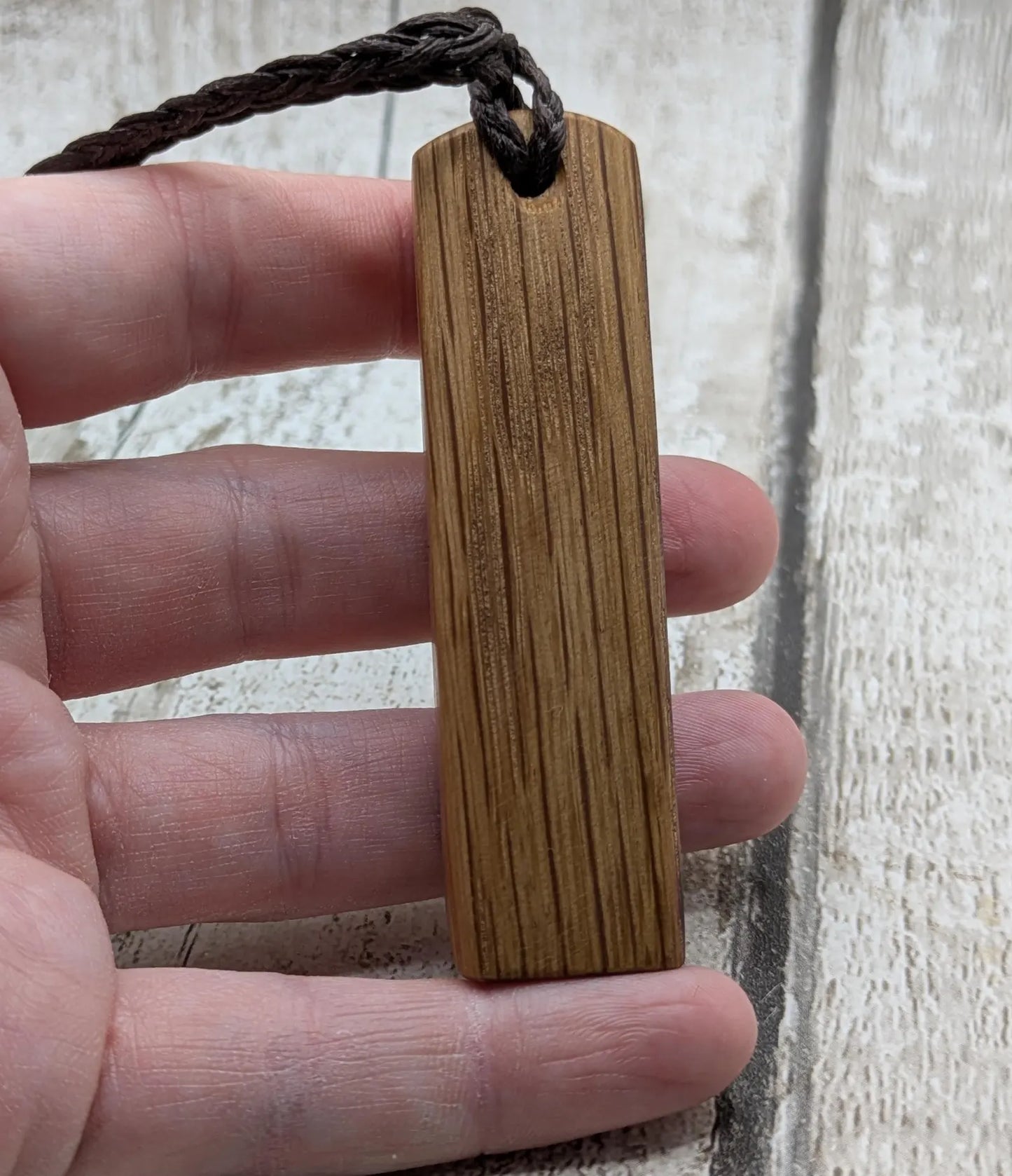 whiskey barrel oak wood hei tokin adze pendant