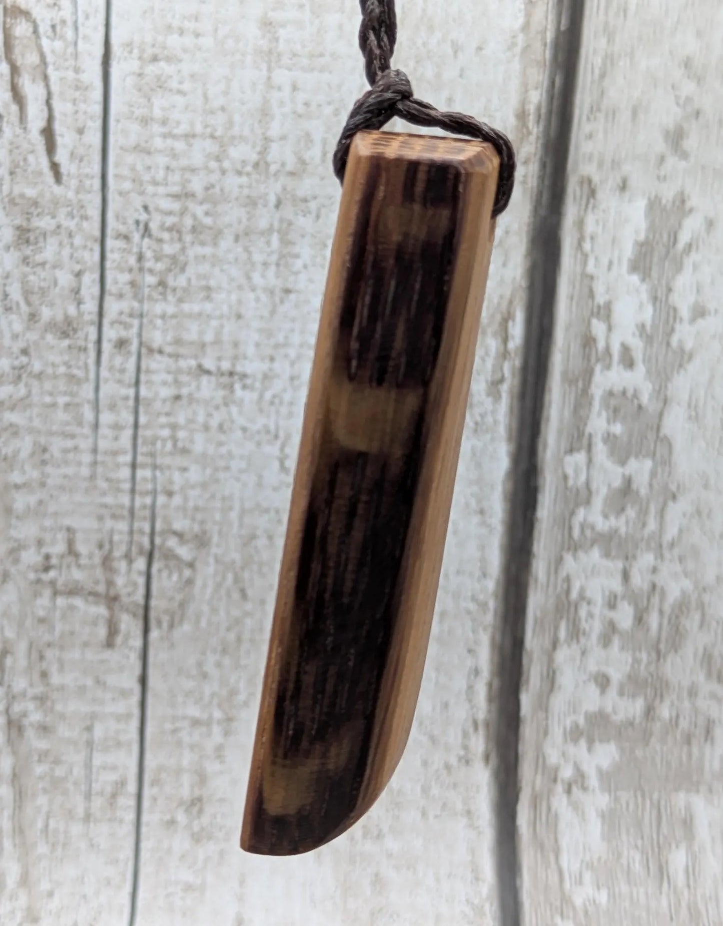 whiskey barrel oak wood hei tokin adze pendant