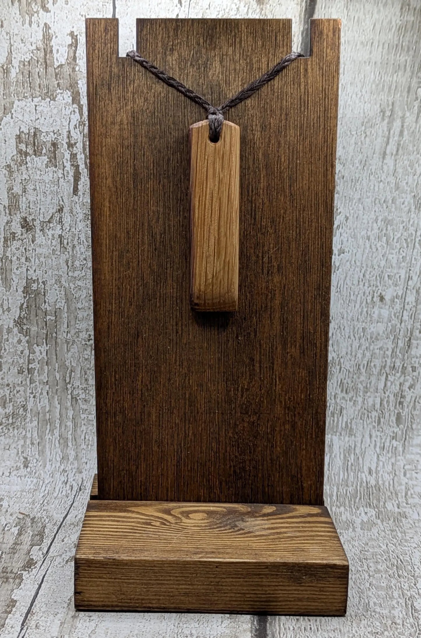 whiskey barrel oak wood hei tokin adze pendant