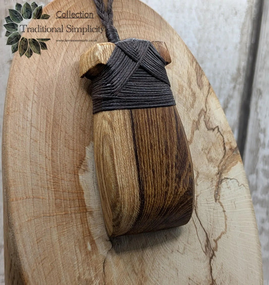 Laburnum wood Hei toki adze pendant