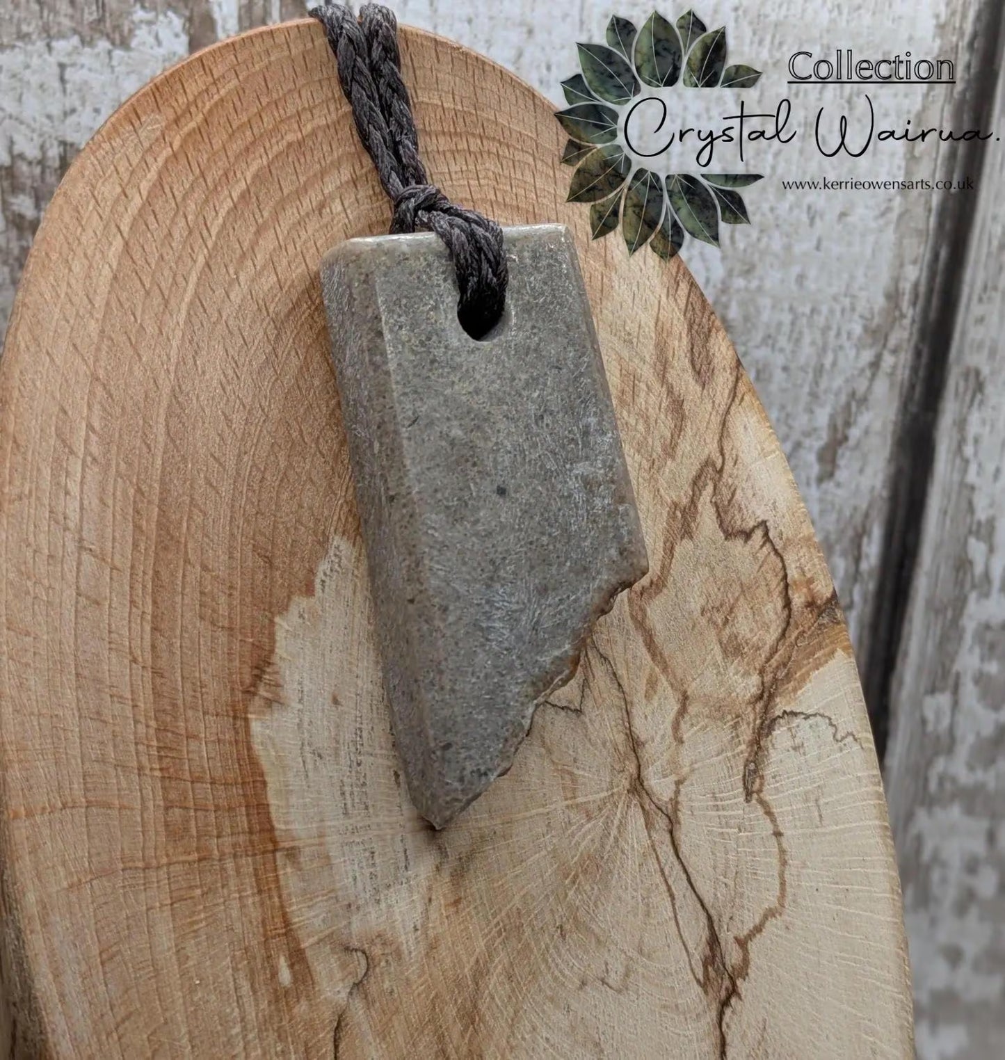 Polished Avebury Sarsen Stone Pendant – Rectangular Talisman, Raw Weathered Base, Ancient Standing Stone Material, Simple Natural Amulet.
