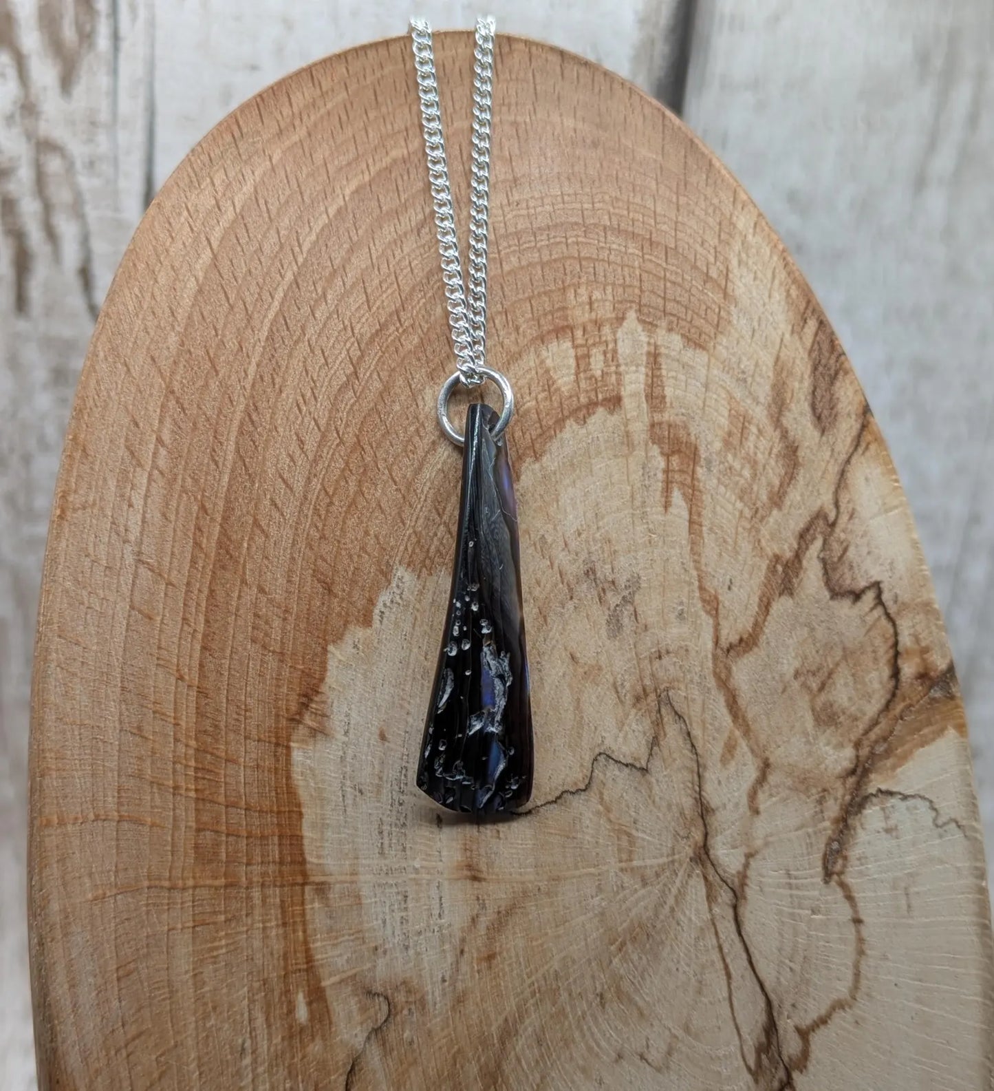 Made to order tumbled pounamu jade on 925 sterling silver belcher chain.