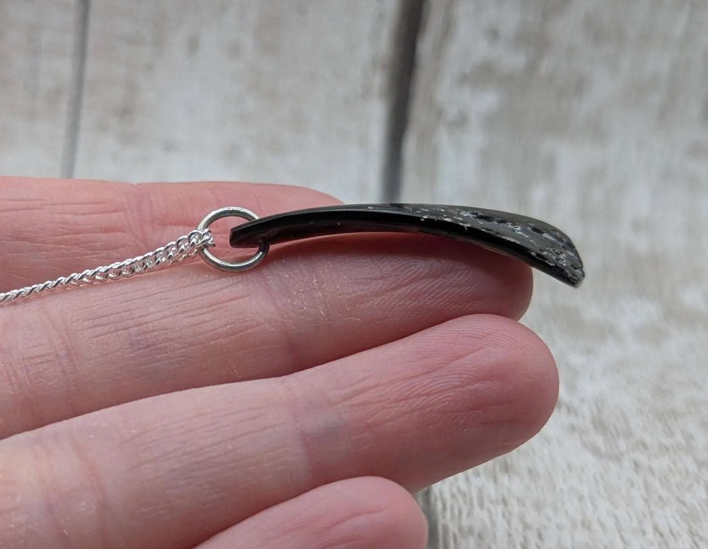 Made to order tumbled pounamu jade on 925 sterling silver belcher chain.