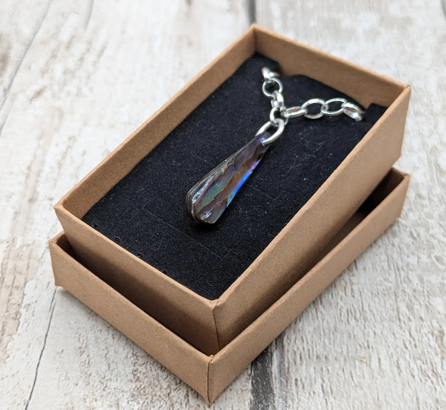 Made to order tumbled pounamu jade on 925 sterling silver belcher chain.