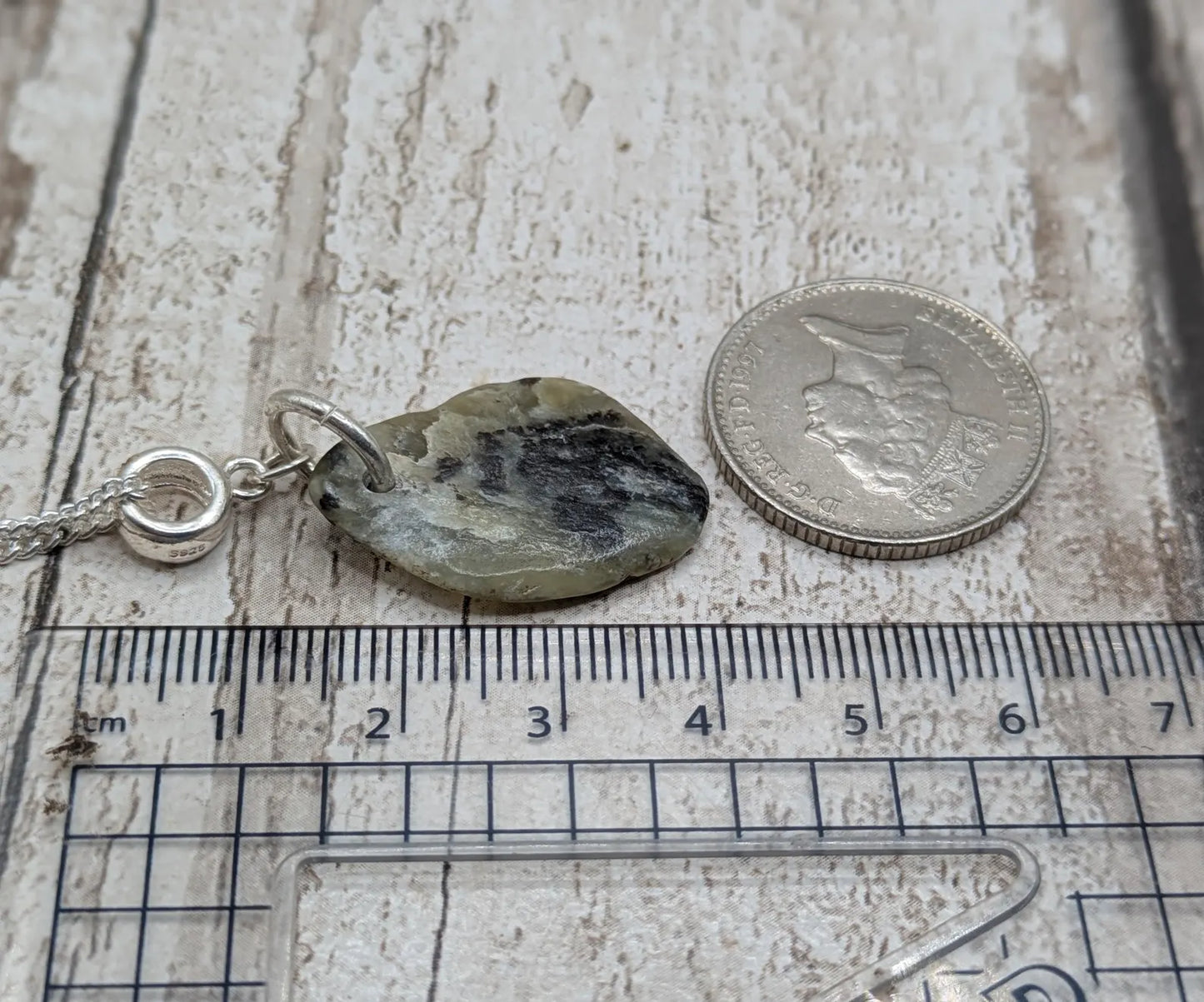 Made to order New Zealand Pounamu Jade Pendant on Sterling Silver set – Tumbled polished Greenstone Necklace, spiritual talisman.