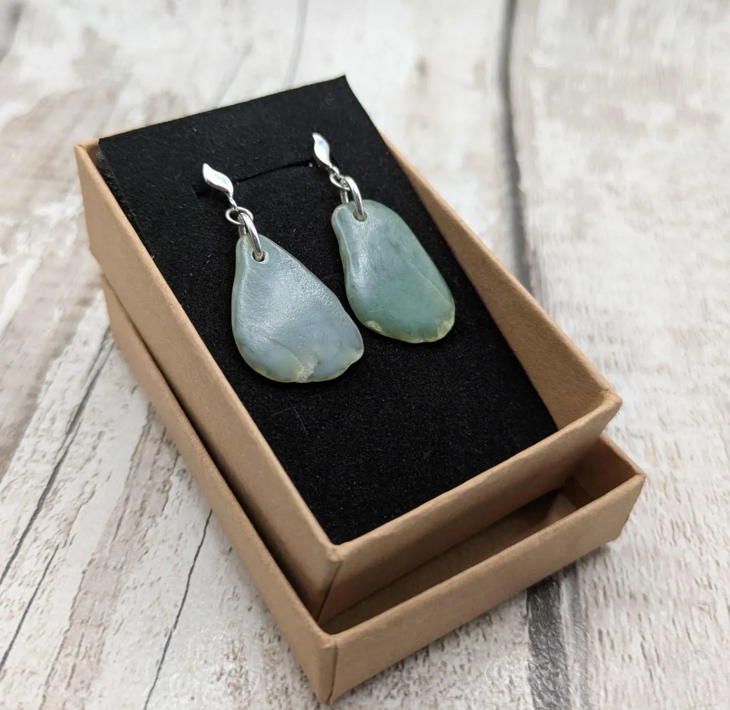 Made to order New Zealand Pounamu Jade Pendant on Sterling Silver set – Tumbled polished Greenstone Necklace, spiritual talisman.