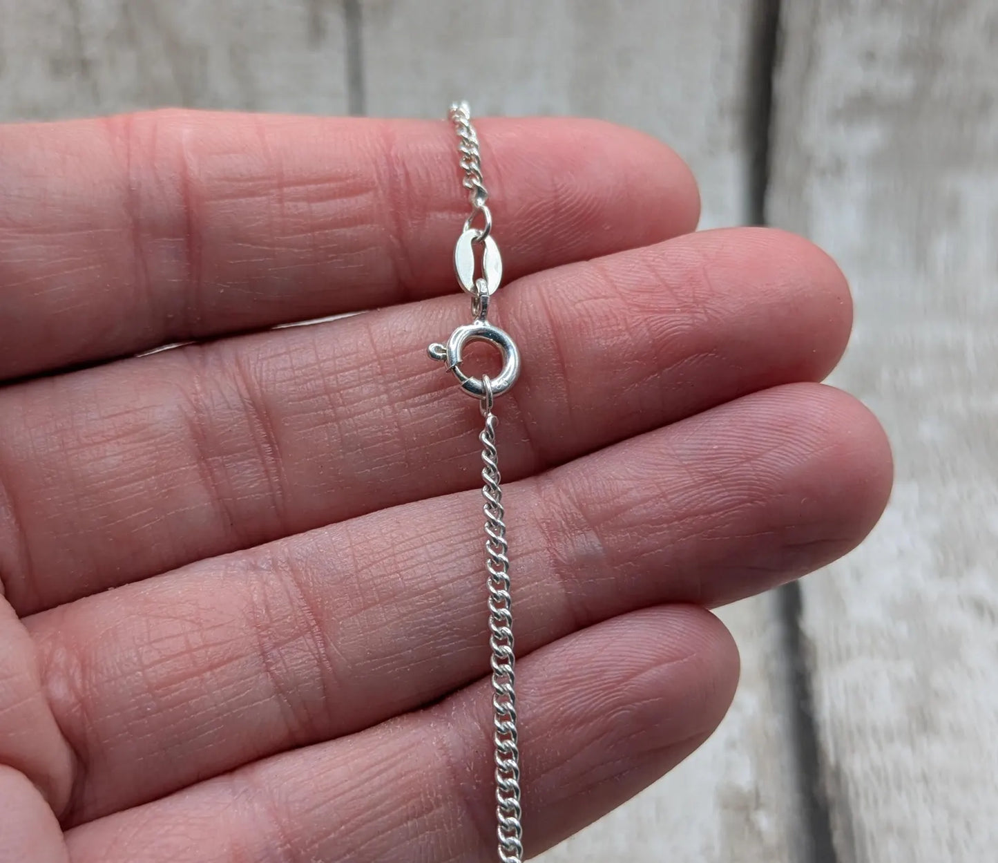 Made to order, New Zealand pounamu nephrite jade tumbled pendant on silver chain.