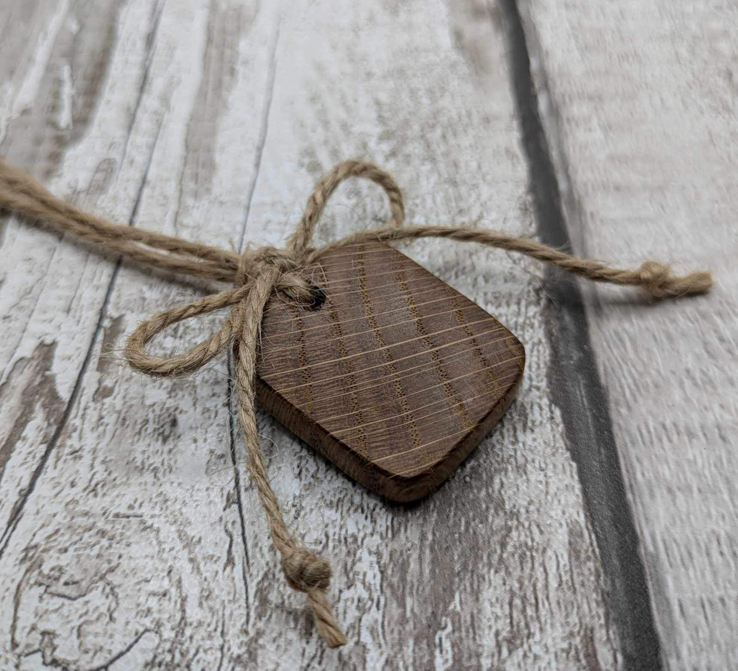 Oak wood plain square hanging decoration. Made to order.