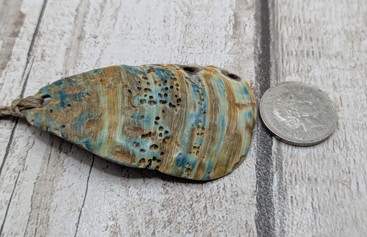 Large Freeform NZ Pāua Shell Pendant – Iridescent Abalone Statement Necklace, Natural statement Beach Jewellery.