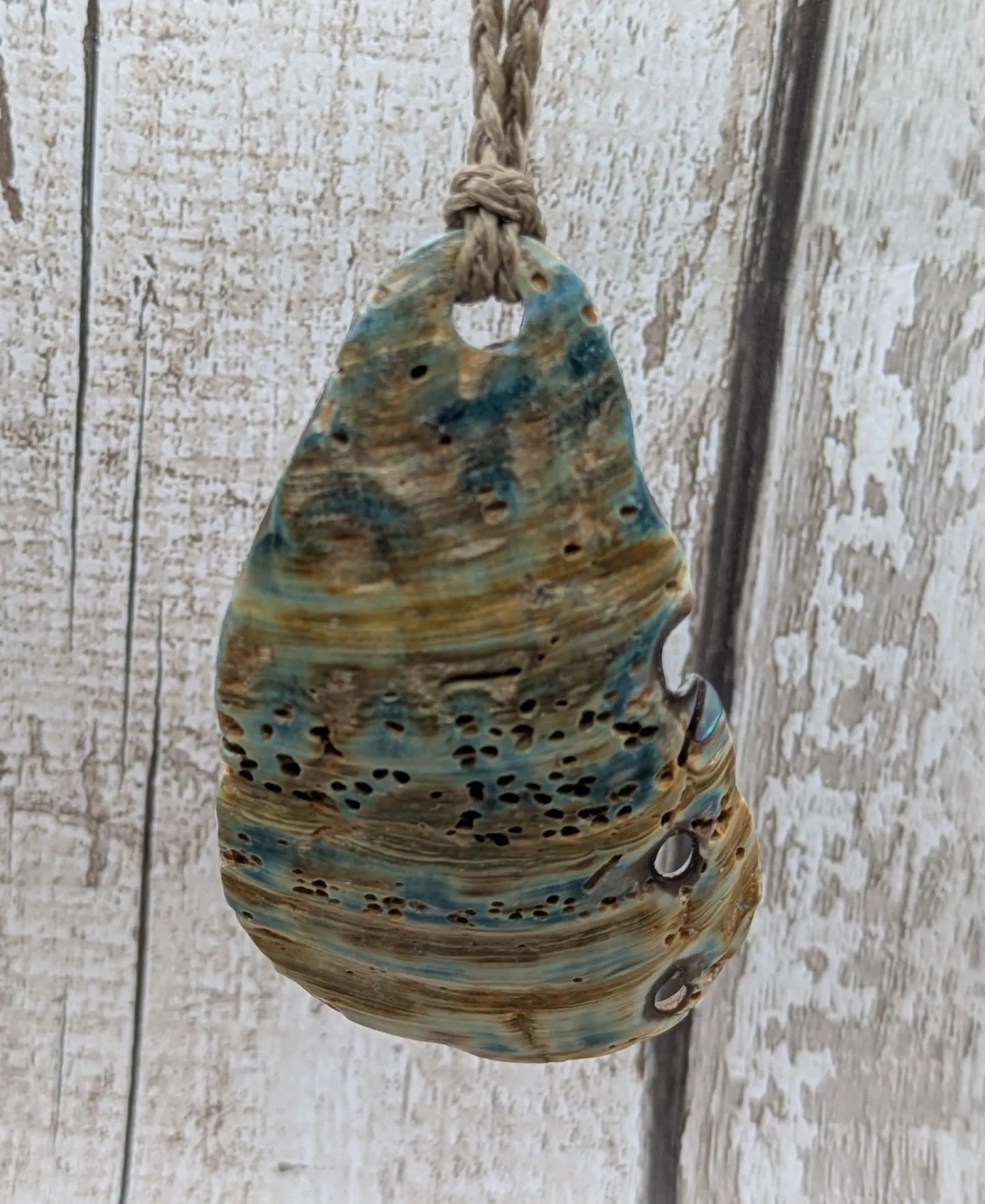 Large Freeform NZ Pāua Shell Pendant – Iridescent Abalone Statement Necklace, Natural statement Beach Jewellery.