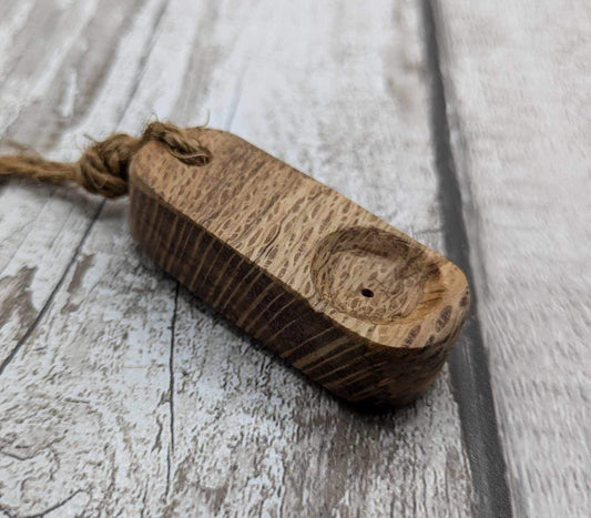 Olive wood travel sized incense holder.