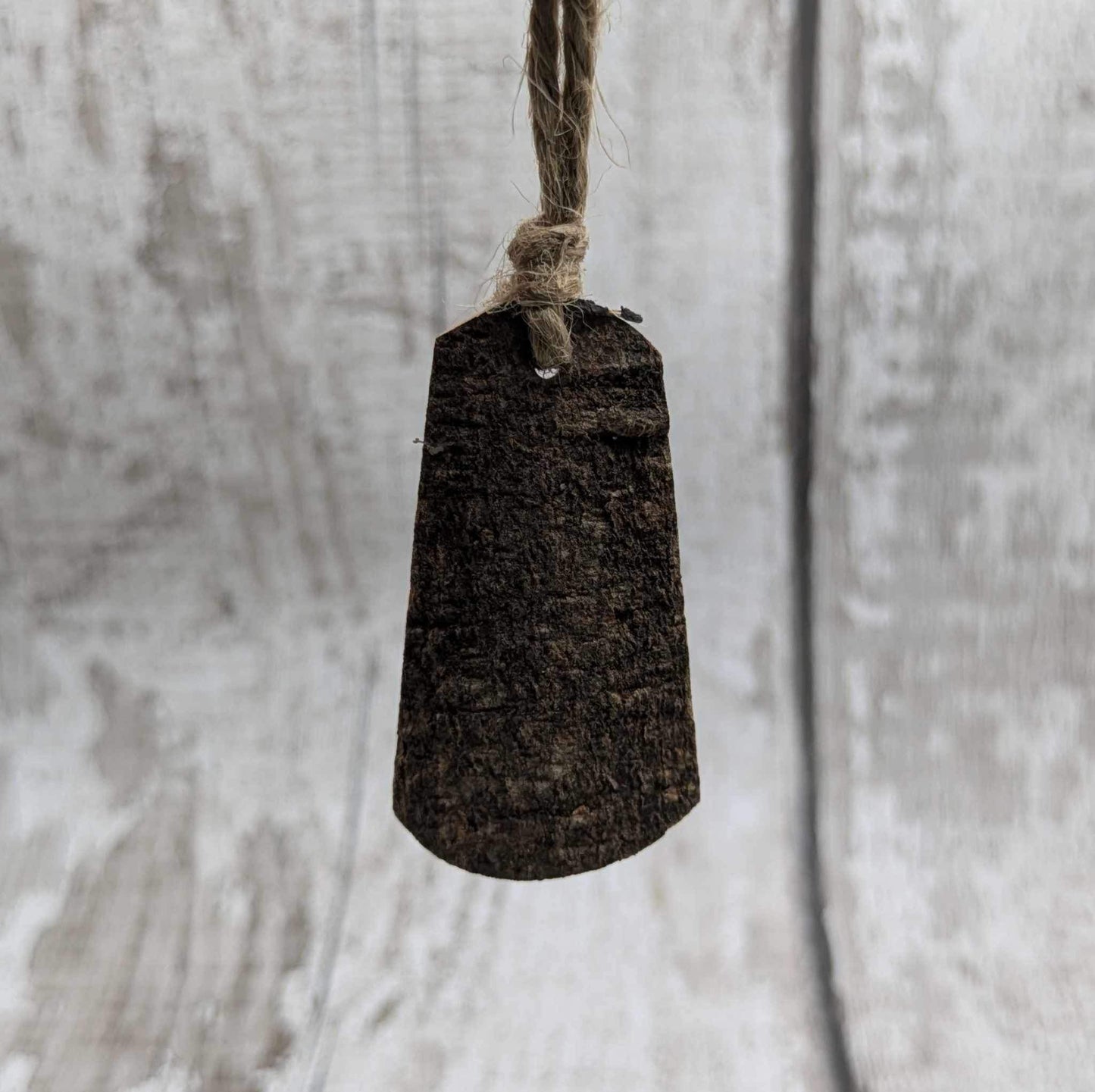 Plain Cinnamon bark shaped Christmas decorations.