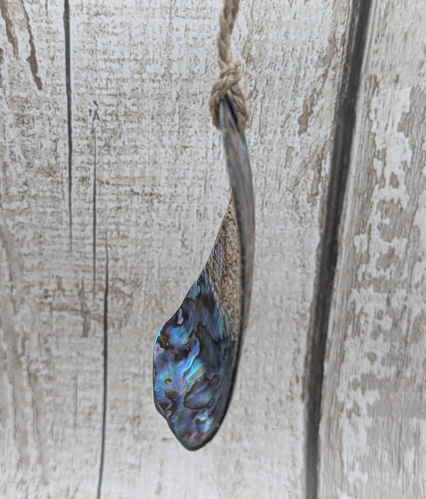 Large Freeform NZ Pāua Shell Pendant – Iridescent Abalone Statement Necklace, Natural statement Beach Jewellery.