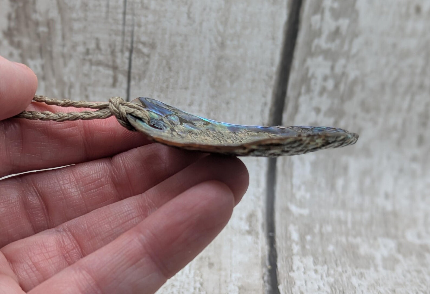 Large Freeform NZ Pāua Shell Pendant – Iridescent Abalone Statement Necklace, Natural statement Beach Jewellery.