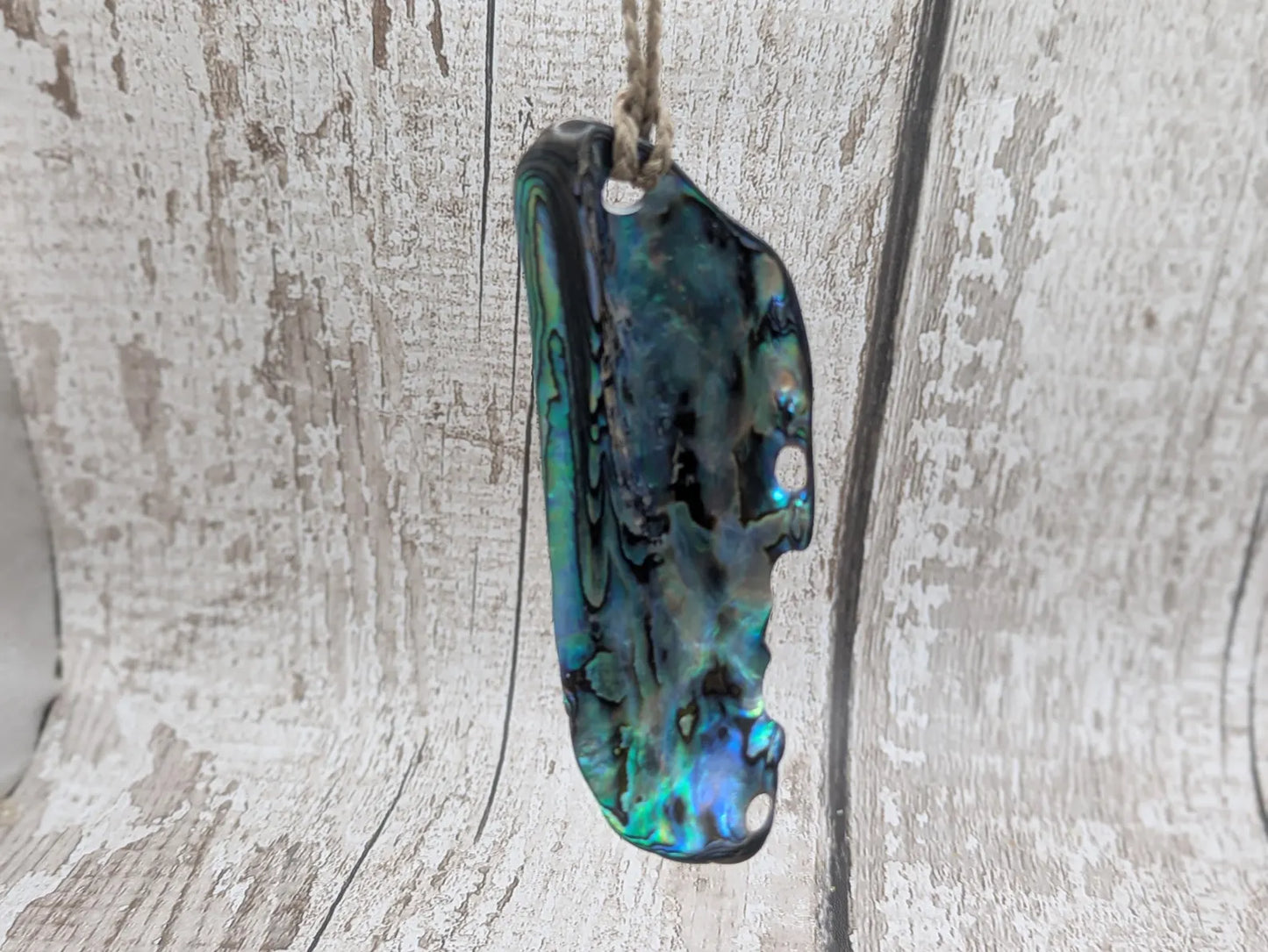 Large Freeform NZ Pāua Shell Pendant – Iridescent Abalone Statement Necklace, Natural statement Beach Jewellery.