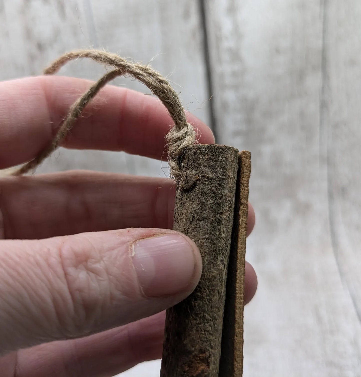 Cinnamon rolled hanging decoration.