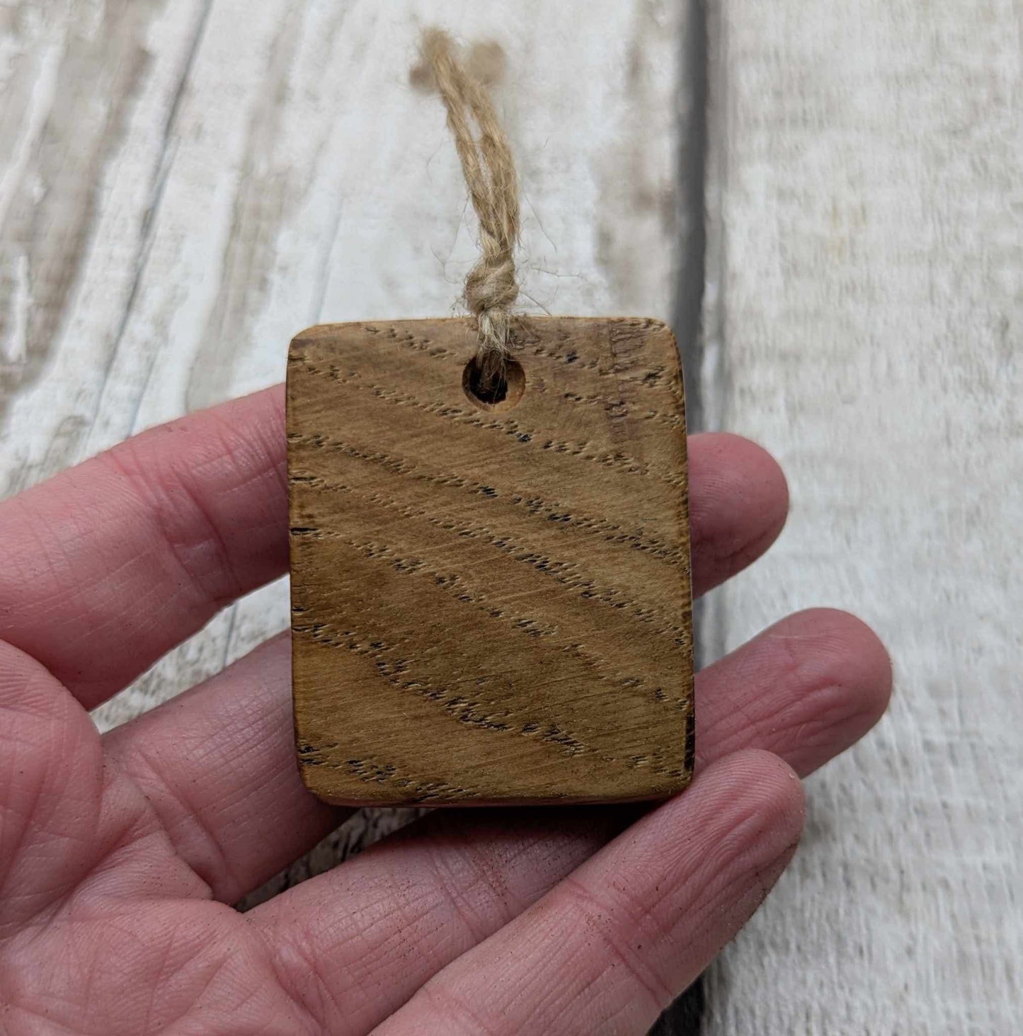 Oak wood courage bind rune hanging decoration.
