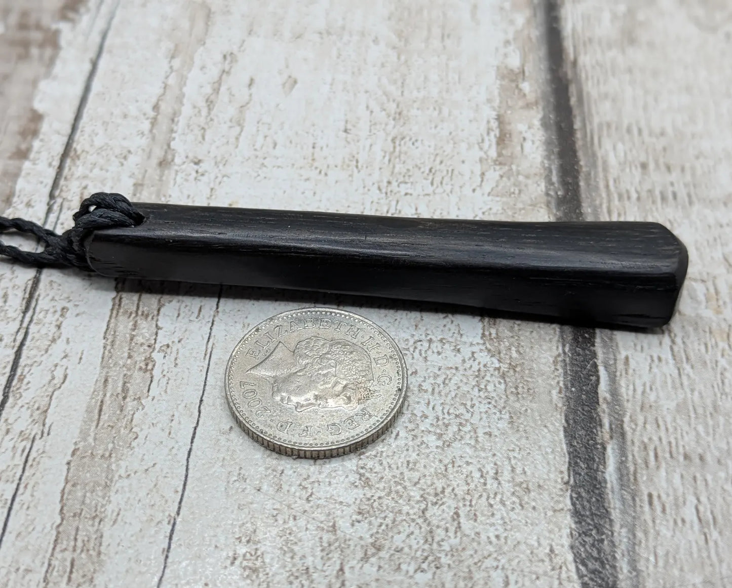 Fenland bog oak tear drop pendant - Ancient British Wood, Māori Inspired Teardrop Necklace, Nature Jewellery.