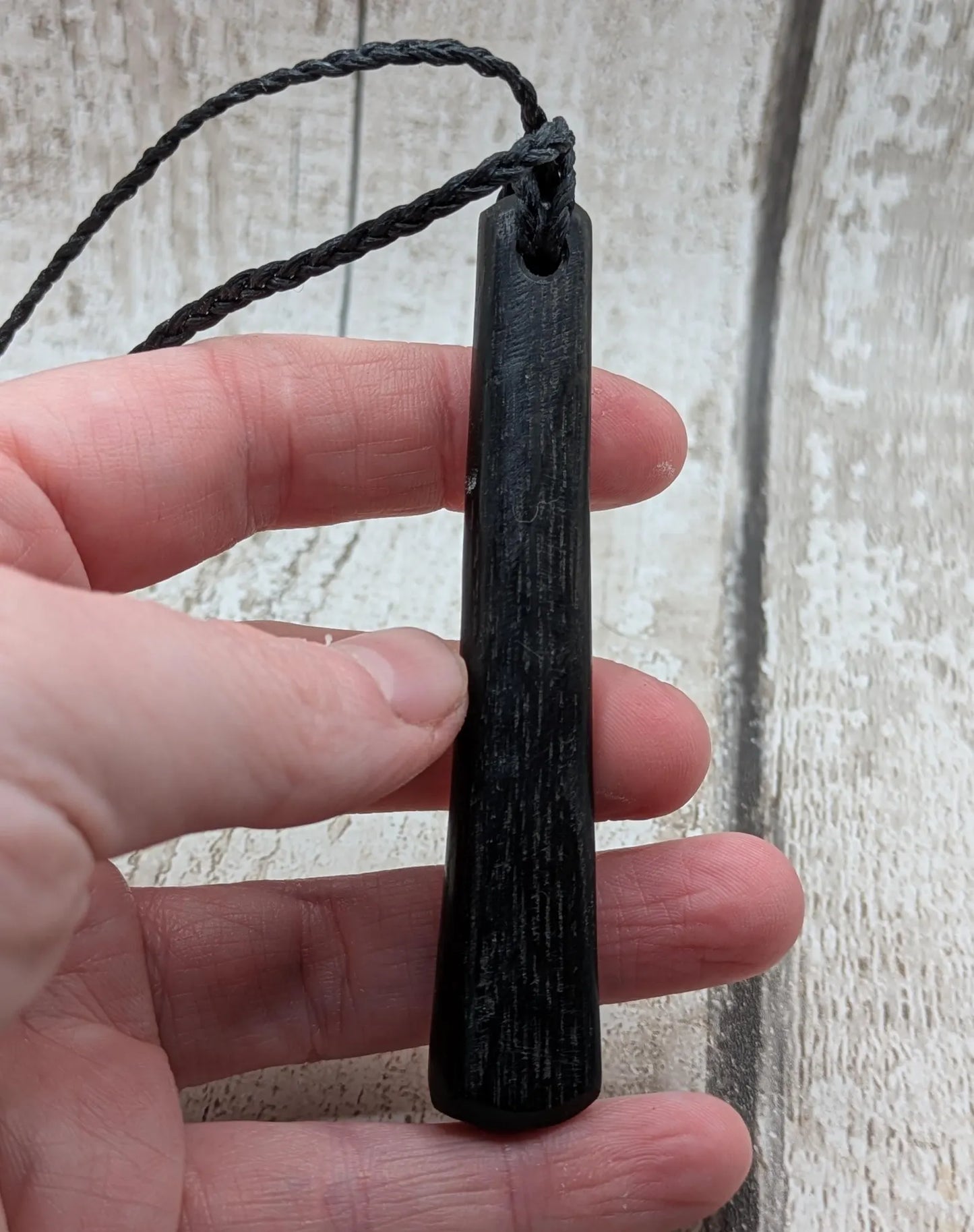 Fenland bog oak tear drop pendant - Ancient British Wood, Māori Inspired Teardrop Necklace, Nature Jewellery.