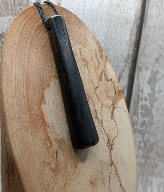 fenland bog oak tear drop pendant - Ancient British Wood, Māori Inspired Teardrop Necklace, Nature Jewellery.