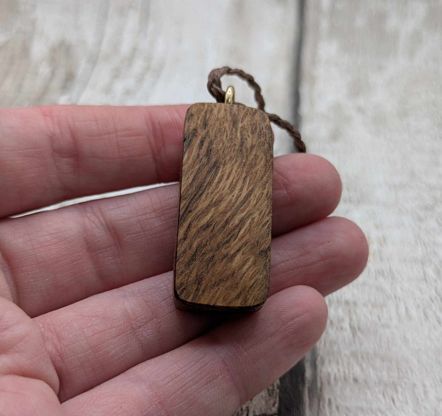 Olive wood Gebo rune pendant.