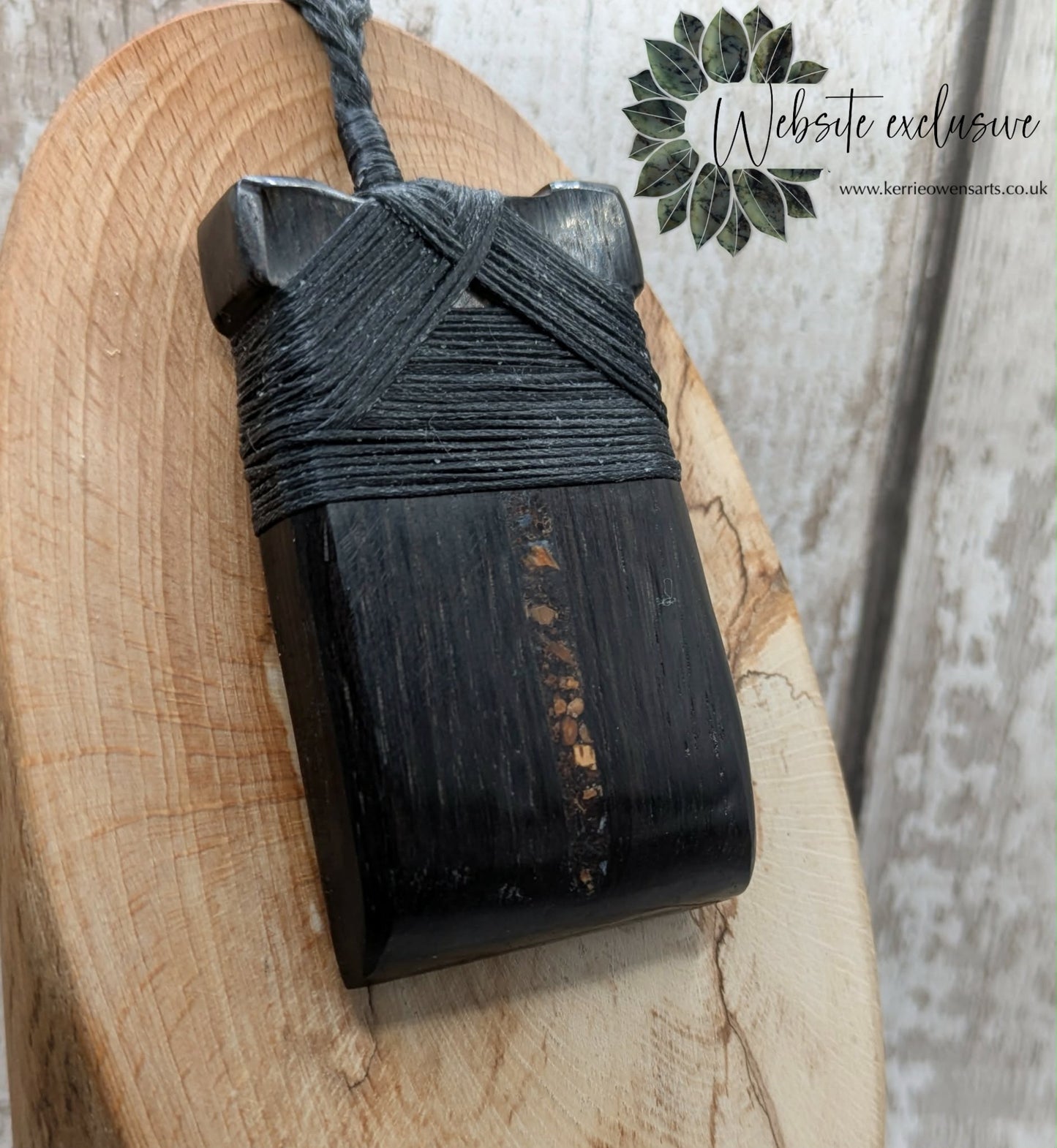 Hei Toki Adze Pendant with Mammoth Tooth Inlay – Statement Talisman from North Sea Doggerland, Handcrafted, website Exclusive