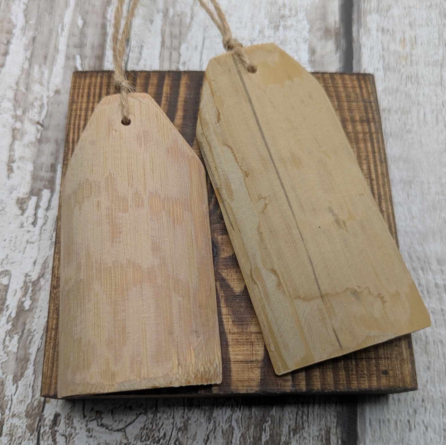 Bamboo blank decorations, 8 pack.