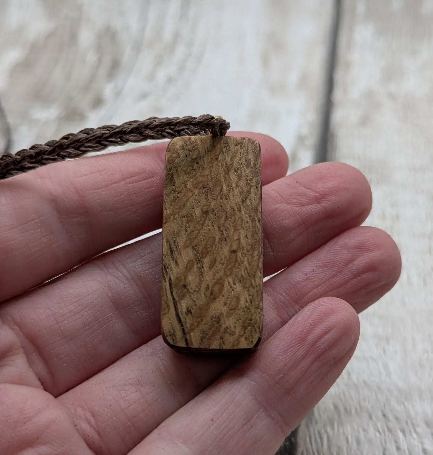Olive wood raido rune pendant