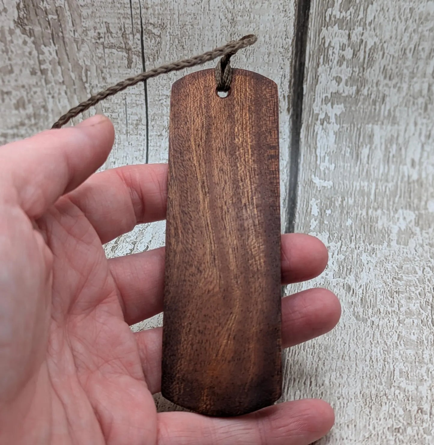 Walnut wood hand made bookmark with laser printed Pleiades constellation.